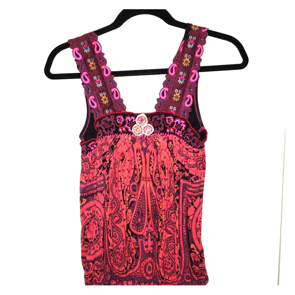 Paisley Print Free People Tank